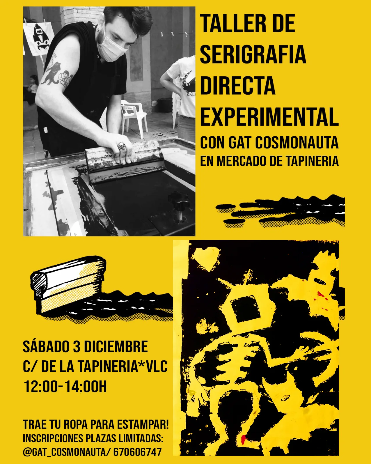 Taller de serigrafia directa experimental