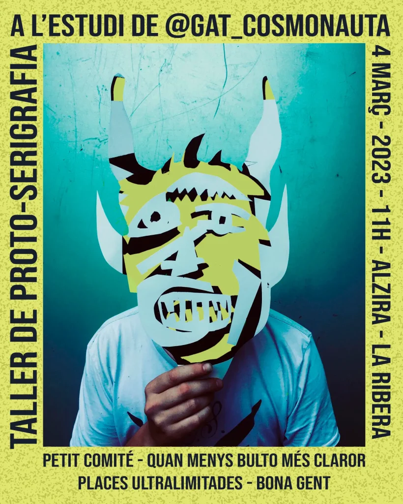 Taller de proto serigrafia - Gat Cosmonauta