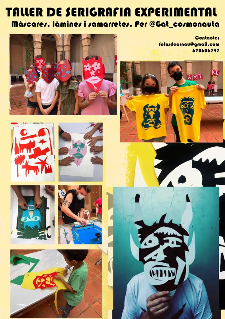 Taller serigrafia experimental - Gat Cosmonauta